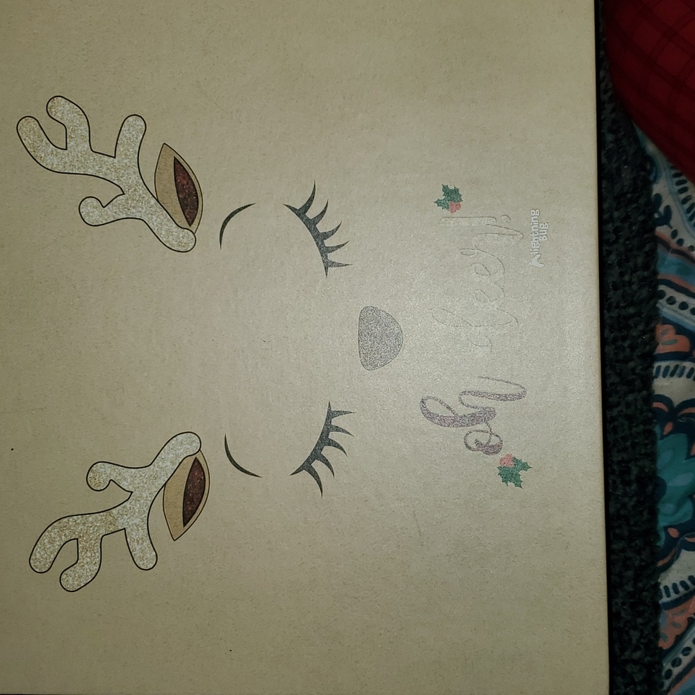 Christmas box with bracelet, hair bows, antler headband and zipper pull